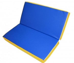 Мат гимнастический 1х1х0,08м складной цв. синий-желтый в Игре - igra.ok-mebel.com | фото