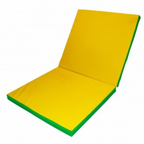 Мат гимнастический 2х1х0,1м складной цв. зеленый-желтый в Игре - igra.ok-mebel.com | фото