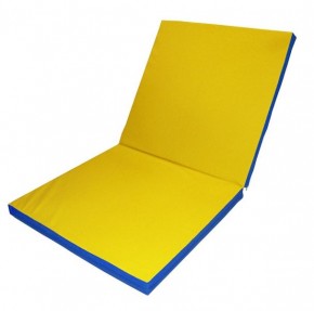 Мат гимнастический 2х1х0,05м складной цв. синий-желтый в Игре - igra.ok-mebel.com | фото