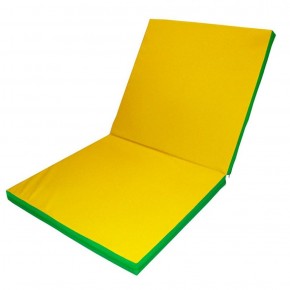 Мат гимнастический 2х1х0,08м складной цв. зеленый-желтый в Игре - igra.ok-mebel.com | фото