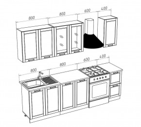 МИЛАНО Кухонный гарнитур 2,0 м Компоновка №1 (Орех) в Игре - igra.ok-mebel.com | фото 3