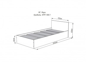 МОРИ КРМ 900.1/1 Кровать (настил) графит в Игре - igra.ok-mebel.com | фото 3