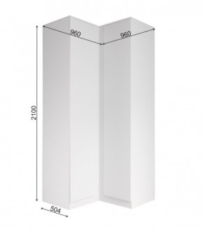 МОРИ МШУ 960.1 Шкаф угловой (белый) в Игре - igra.ok-mebel.com | фото 2