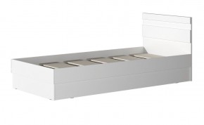 МС "Хилтон" Кровать 0,9 (Белый текстурный) в Игре - igra.ok-mebel.com | фото 2
