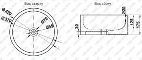 Накладная раковина melana mln-7076b (черная) в Игре - igra.ok-mebel.com | фото 2