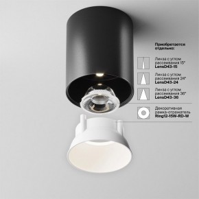 Накладной светильник Maytoni Alfa LED C064CL-12W4K-RD-B в Игре - igra.ok-mebel.com | фото 4