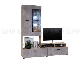 Нэнси New Центральная секция (ЛДСП) Бетон светлый/Сонома в Игре - igra.ok-mebel.com | фото