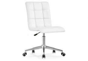 Офисное кресло Квадро экокожа белая / хром в Игре - igra.ok-mebel.com | фото 1