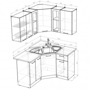 ОЛЬГА Кухонный гарнитур Оптима 2 (1500*1300 мм) в Игре - igra.ok-mebel.com | фото 2