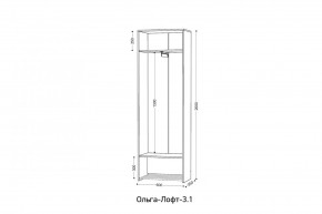 ОЛЬГА-ЛОФТ 3.1 Шкаф 2-х створчатый с зеркалом в Игре - igra.ok-mebel.com | фото 3