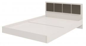 Парус Кровать 1200 на щитах (Белый/Графит) в изголовье 3 декор. квадрата в Игре - igra.ok-mebel.com | фото