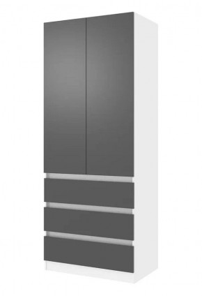 ПАРУС Шкаф 2-х ств. 800 (белый/графит) в Игре - igra.ok-mebel.com | фото