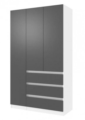 ПАРУС Шкаф 3х- ств. 1200 (белый/графит) в Игре - igra.ok-mebel.com | фото