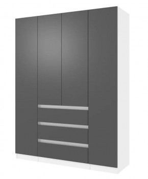 ПАРУС Шкаф 4-х ств. 1600 (белый/графит) в Игре - igra.ok-mebel.com | фото