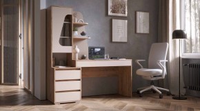ПИФАГОР Стол компьютерный (дуб вотан/кашемир) в Игре - igra.ok-mebel.com | фото