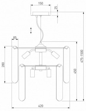 Подвесная люстра Eurosvet Claire 60170/8 золото в Игре - igra.ok-mebel.com | фото 5