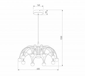 Подвесная люстра Eurosvet Ragno 90034/10 LED черный в Игре - igra.ok-mebel.com | фото 5