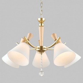Подвесная люстра Imex MD.6132 MD.6132-5-P-GD+WOOD в Игре - igra.ok-mebel.com | фото