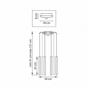 Подвесная люстра Lightstar Tubo L8T747247 в Игре - igra.ok-mebel.com | фото 3