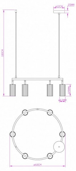 Подвесная люстра Moderli Cora V11603-6P в Игре - igra.ok-mebel.com | фото 6