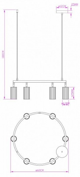 Подвесная люстра Moderli Cora V11604-6P в Игре - igra.ok-mebel.com | фото 6