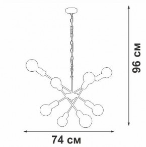 Подвесная люстра Vitaluce V4750 V4750-1/8 в Игре - igra.ok-mebel.com | фото 2