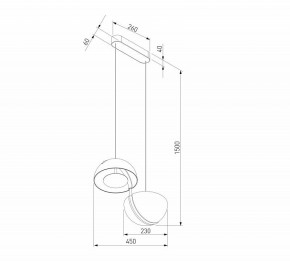 Подвесной светильник Eurosvet Emisfero 50083/2 LED золото в Игре - igra.ok-mebel.com | фото 4