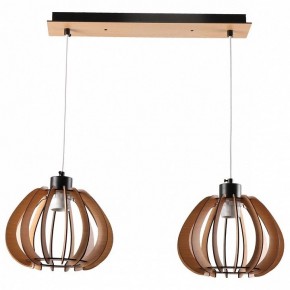 Подвесной светильник Imex MD.9012 MD.9012-2-P-BK+WOOD в Игре - igra.ok-mebel.com | фото