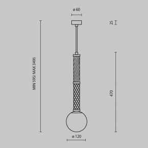 Подвесной светильник Maytoni Teatro MOD287PL-01BS1 в Игре - igra.ok-mebel.com | фото 5