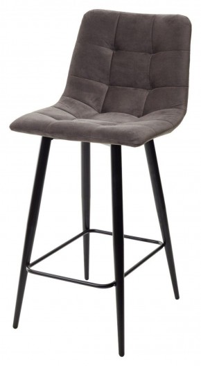 Полубарный стул CHILLI-QB графит #14, велюр / черный каркас (H=66cm) М-City в Игре - igra.ok-mebel.com | фото 1
