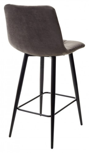 Полубарный стул CHILLI-QB графит #14, велюр / черный каркас (H=66cm) М-City в Игре - igra.ok-mebel.com | фото 4
