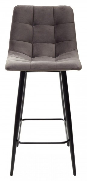 Полубарный стул CHILLI-QB графит #14, велюр / черный каркас (H=66cm) М-City в Игре - igra.ok-mebel.com | фото 5