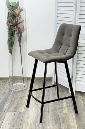 Полубарный стул CHILLI-QB SQUARE графит #14, велюр / черный каркас (H=66cm) М-City в Игре - igra.ok-mebel.com | фото 2