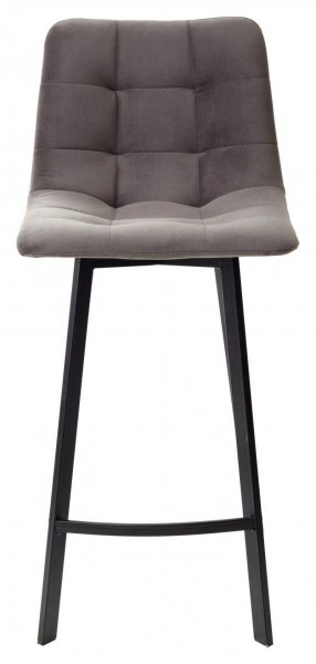 Полубарный стул CHILLI-QB SQUARE графит #14, велюр / черный каркас (H=66cm) М-City в Игре - igra.ok-mebel.com | фото 4