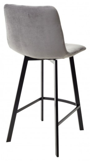 Полубарный стул CHILLI-QB SQUARE светло-серый #26, велюр / черный каркас (H=66cm) М-City в Игре - igra.ok-mebel.com | фото 4