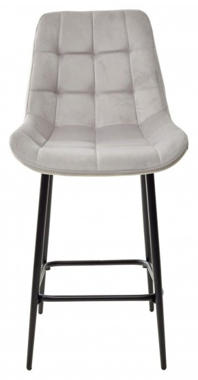 Полубарный стул ХОФМАН, цвет H-09 Светло-серый, велюр / черный каркас H=63cm М-City в Игре - igra.ok-mebel.com | фото 5