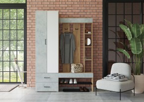 Прихожая Домино (Крафт золотой/Бетон) в Игре - igra.ok-mebel.com | фото 3