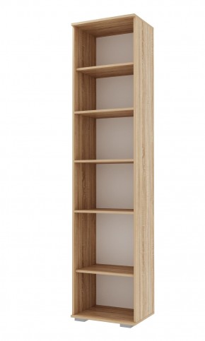 ИТАЛИЯ П-500 Пенал 1 дв. (Дуб сонома/Белый глянец) в Игре - igra.ok-mebel.com | фото 2