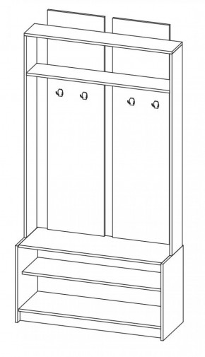 Прихожая Марица Модульная (ЯШ темный/ светлый) в Игре - igra.ok-mebel.com | фото 4