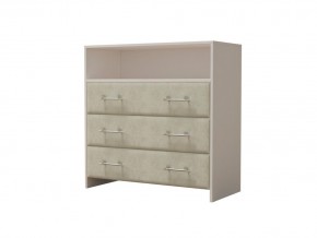 PROxSON Комод Varna (ЛДСП Белая+ткань Белый/Savana Milk (молочный)) 90x40 в Игре - igra.ok-mebel.com | фото 2