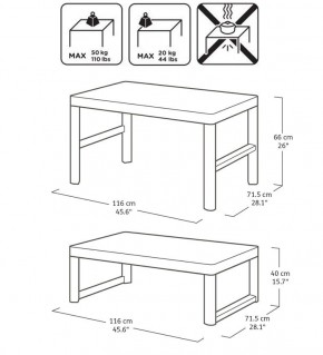 Раскладной стол Лион с регулируемой высотой столешницы (Lyon rattan table) графит (h400/650) в Игре - igra.ok-mebel.com | фото 3
