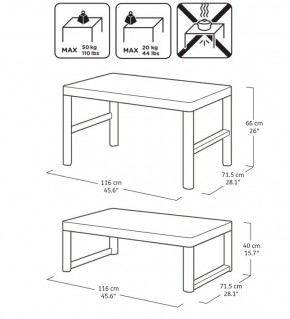 Раскладной стол Лион с регулируемой высотой столешницы (Lyon rattan table) графит (h400/650) в Игре - igra.ok-mebel.com | фото 3