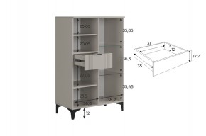 РИЧ Комод 2 со стеклом в Игре - igra.ok-mebel.com | фото 3