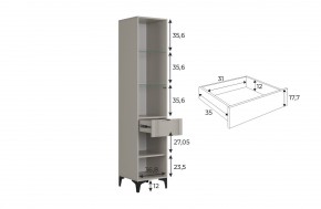 РИЧ Шкаф однодверный со стеклом в Игре - igra.ok-mebel.com | фото 3
