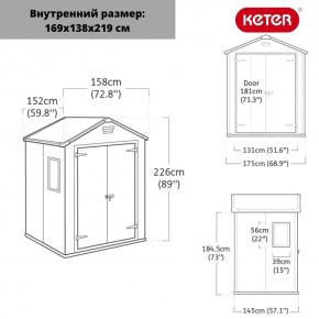 Сарай Манор 6x5DD (Manor 6x5DD) cерый/белый в Игре - igra.ok-mebel.com | фото 2