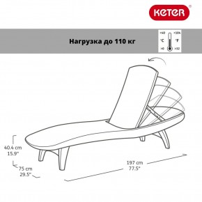 Шезлонг Пацифик (Pacific) графит в Игре - igra.ok-mebel.com | фото 2