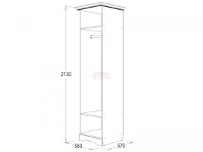 Шкаф 1-но дверный для одежды Ольга 1Н в Игре - igra.ok-mebel.com | фото 2