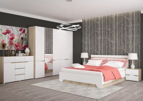 Шкаф 2-х створчатый АНТАЛИЯ (Сонома/Белый софт) в Игре - igra.ok-mebel.com | фото 3
