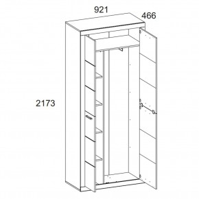 Шкаф 2D OSKAR , цвет дуб Санремо в Игре - igra.ok-mebel.com | фото 4