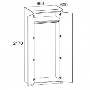 Шкаф 2DG, OLIVIA, цвет вудлайн крем/дуб анкона в Игре - igra.ok-mebel.com | фото 2